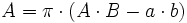 A = pi cdot (A cdot B - a cdot b)
